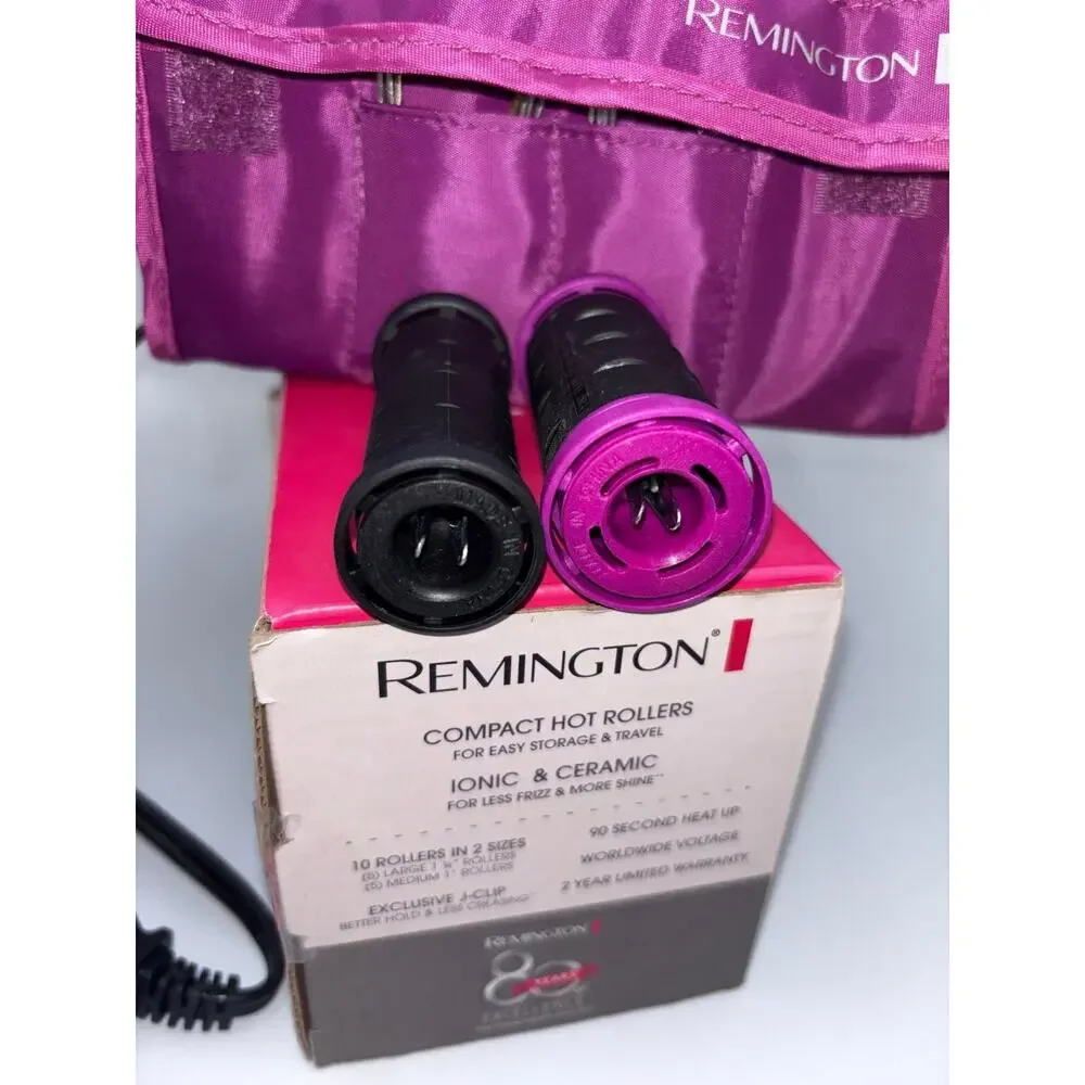 Remington Compact Hot Rollers Ionic Ceramic 10-Roller and Clips Set Travel